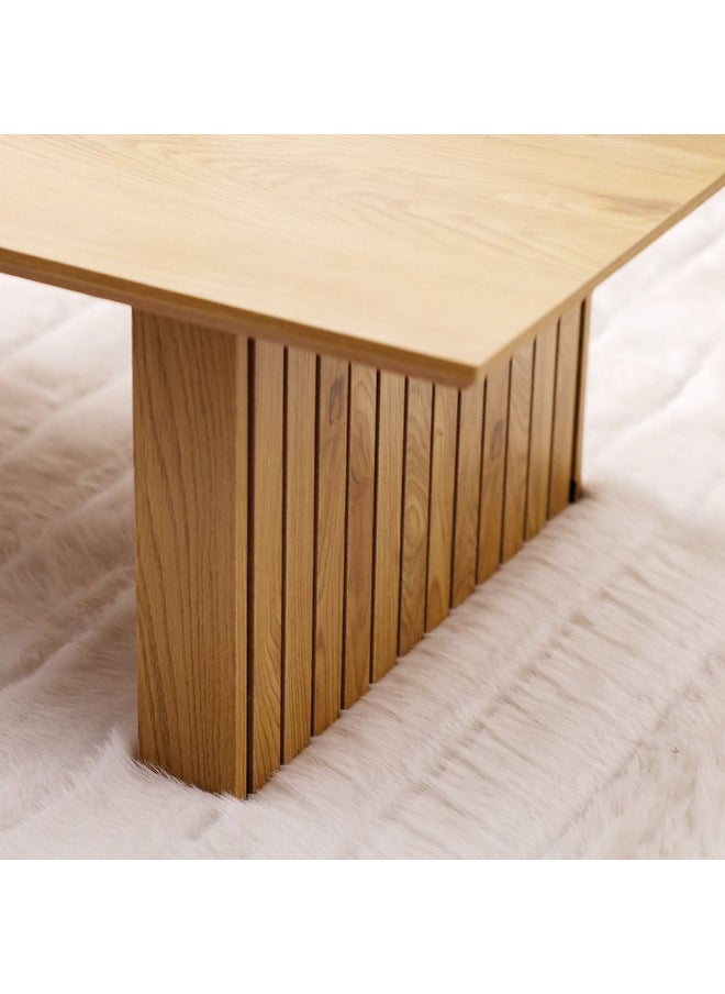 DANUBE HOME Calibra Coffee Table Modern Household Small Tea Table Space Saving Wood Tea And Coffee Desk For Living Room Home Office - Light Oak  - Image 1