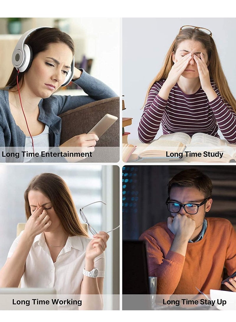 Renpho Eye Massager With Heat Bluetooth Music Rechargeable Eye Heat Massager for Relax and Reduce Eye Strain Dark Circles Eye Bags Dry Eye Improve Sleep Ideal Family Gifts(White) - Image 5