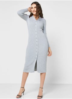 GLAMOROUS V-Neck Knitted Dress  - Image 4
