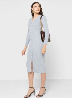 GLAMOROUS V-Neck Knitted Dress  - Image 1