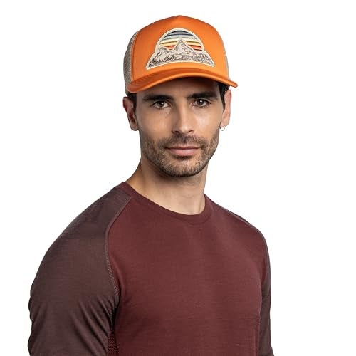 Buff Unisex Orange Trucker Summer Hiking |Trekking | Biking | Cycling | Running - Cap - Image 2