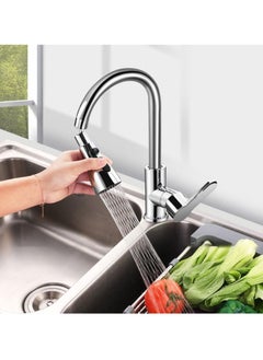 spa luxetique Kitchen Faucet Tap, 360° Rotatable Spout, Kitchen Sink Faucet Head, Replacement 3 Modes for Kitchen Sink Spray Nozzle Faucet Head, Kitchen Tap Sprayer Spout Parts Silver  - Image 4