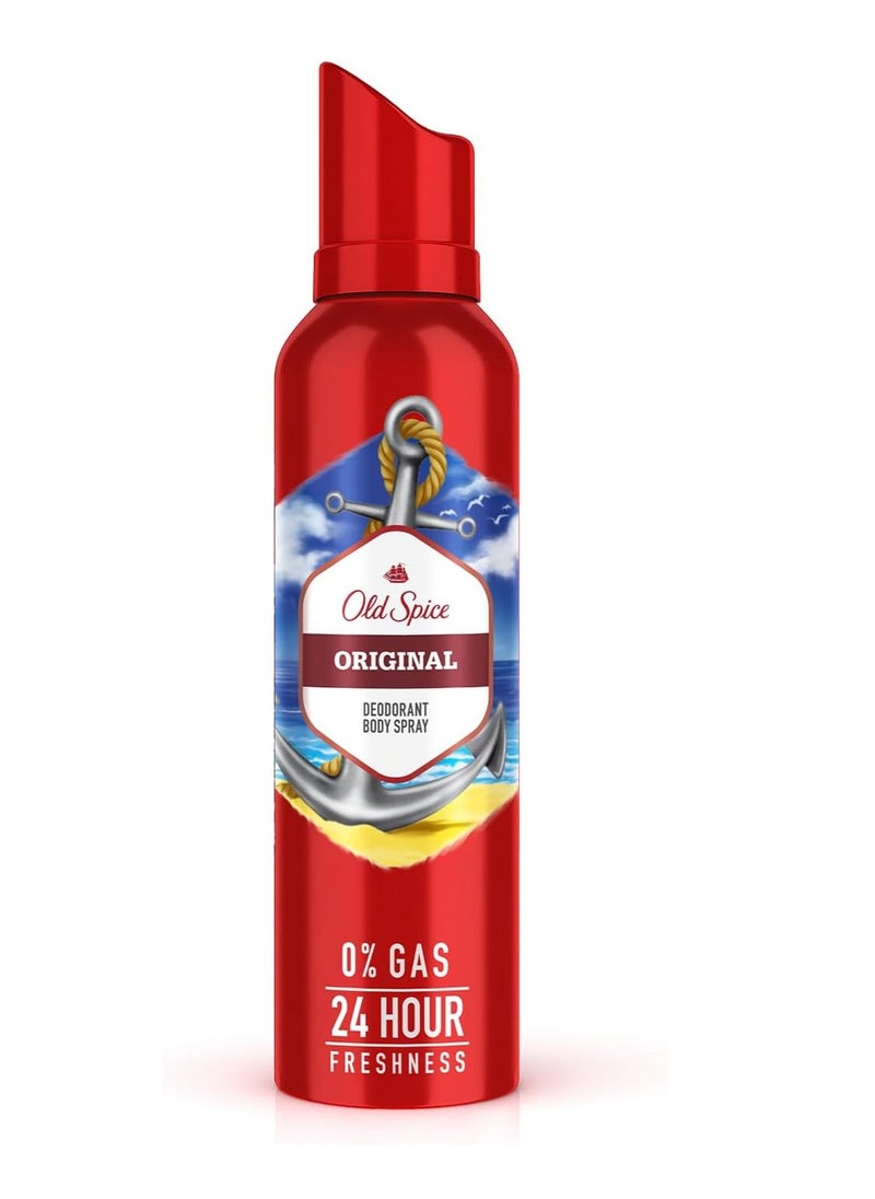 Old Spice Original No Gas 24 hour Long Lasting Freshness Deodorant Perfume Body Spray For Men 140ml 