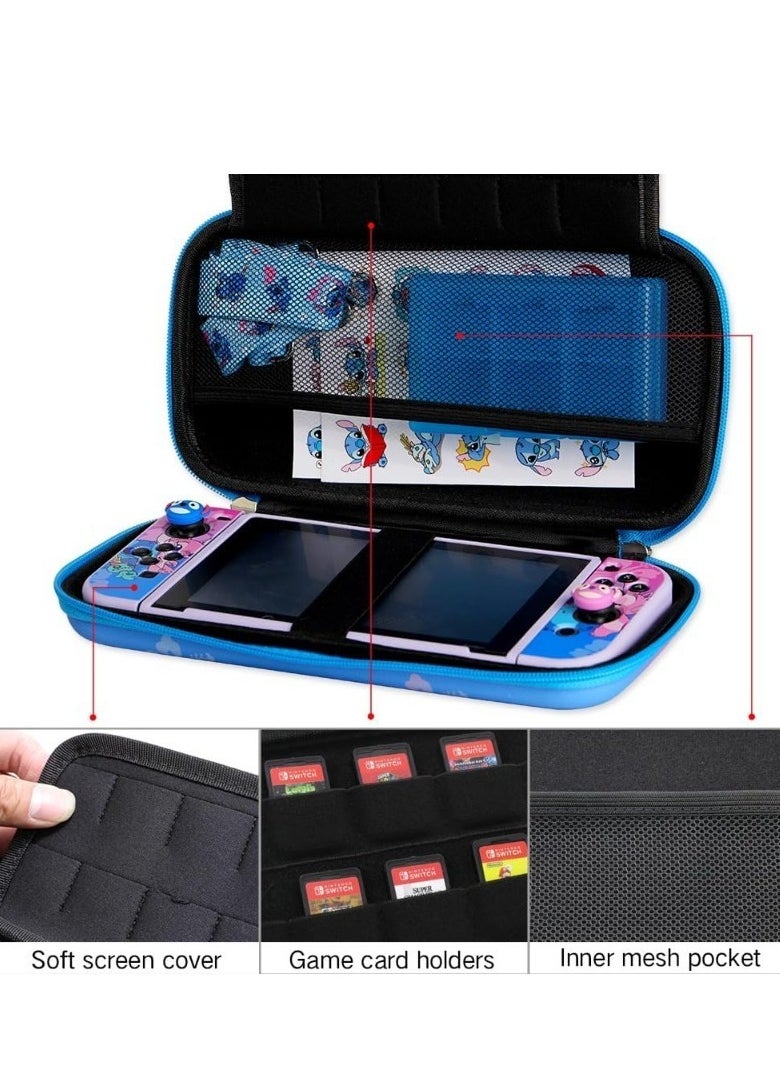 Generic Nintendo Switch OLED Carrying Case - Stitch Theme, Portable Storage, Console Protection  - Image 3