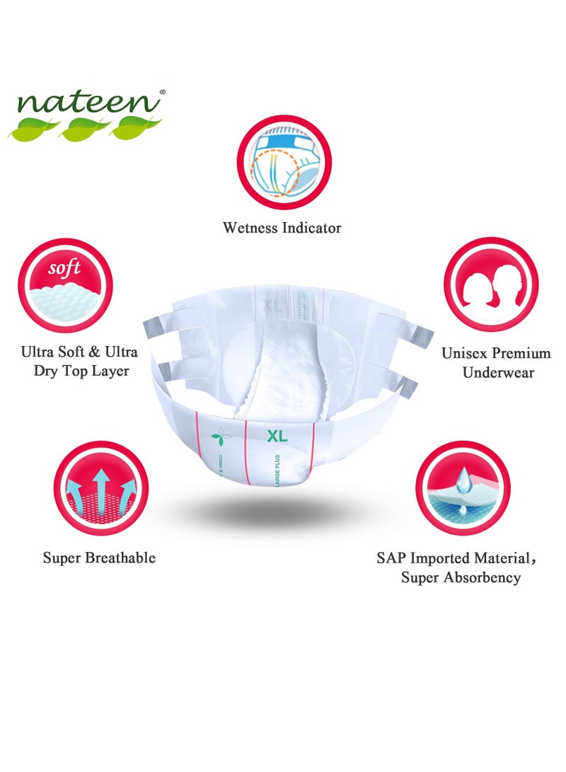 Nateen Combi Plus Incontinence Adult Diaper,Small,Waist Size 65-105cm,10 Count Adult Diapers,with Super Absorbent Layer,Leak Guard,Disposable Underwear for Men&Women-1560ml Absorbency. - Image 3