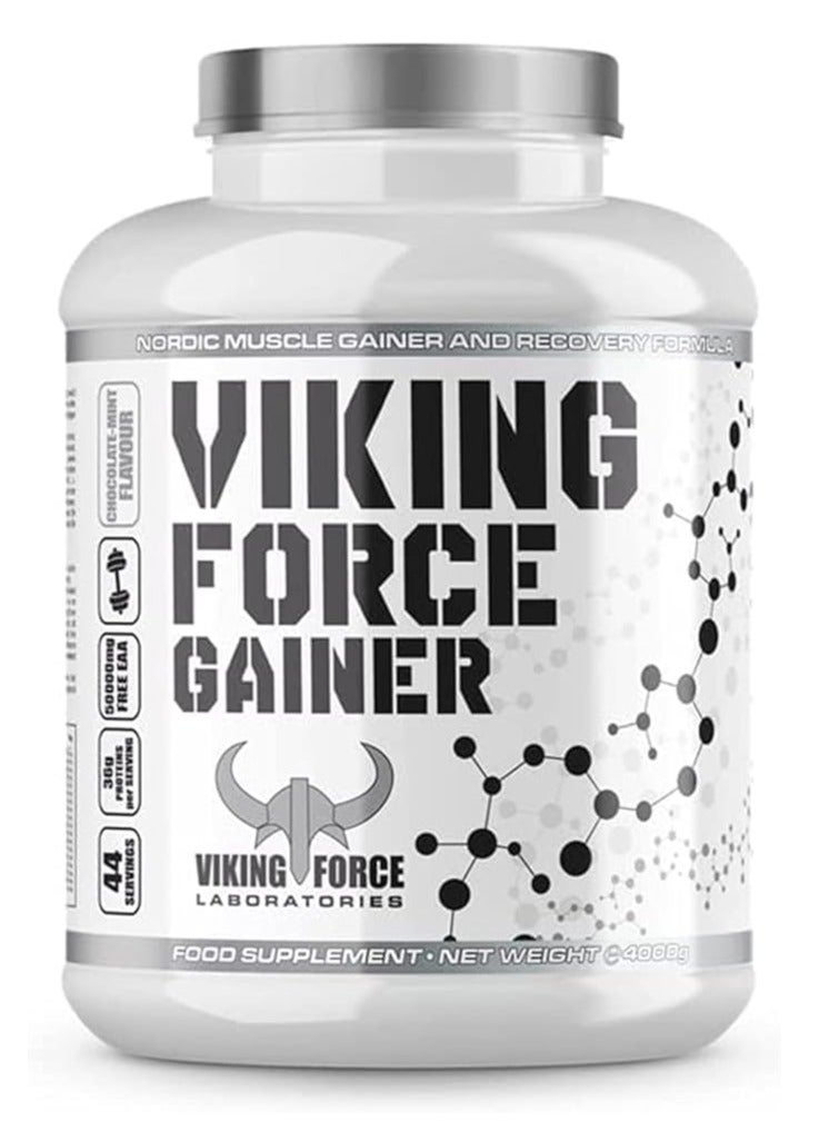 VIKING FORCE LABORATORIES Force Gainer- Vanilla Favour Effective Muscle Gainer, 4000G, 44 Servings, 36G Protein Per Serving, Recovery Agent
