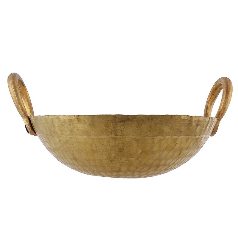 Indian CRAFTIO كاداي نحاسي من إنديان كرافتيو (أصفر، 1500 مل، قطر: 10 بوصات) - Image 3