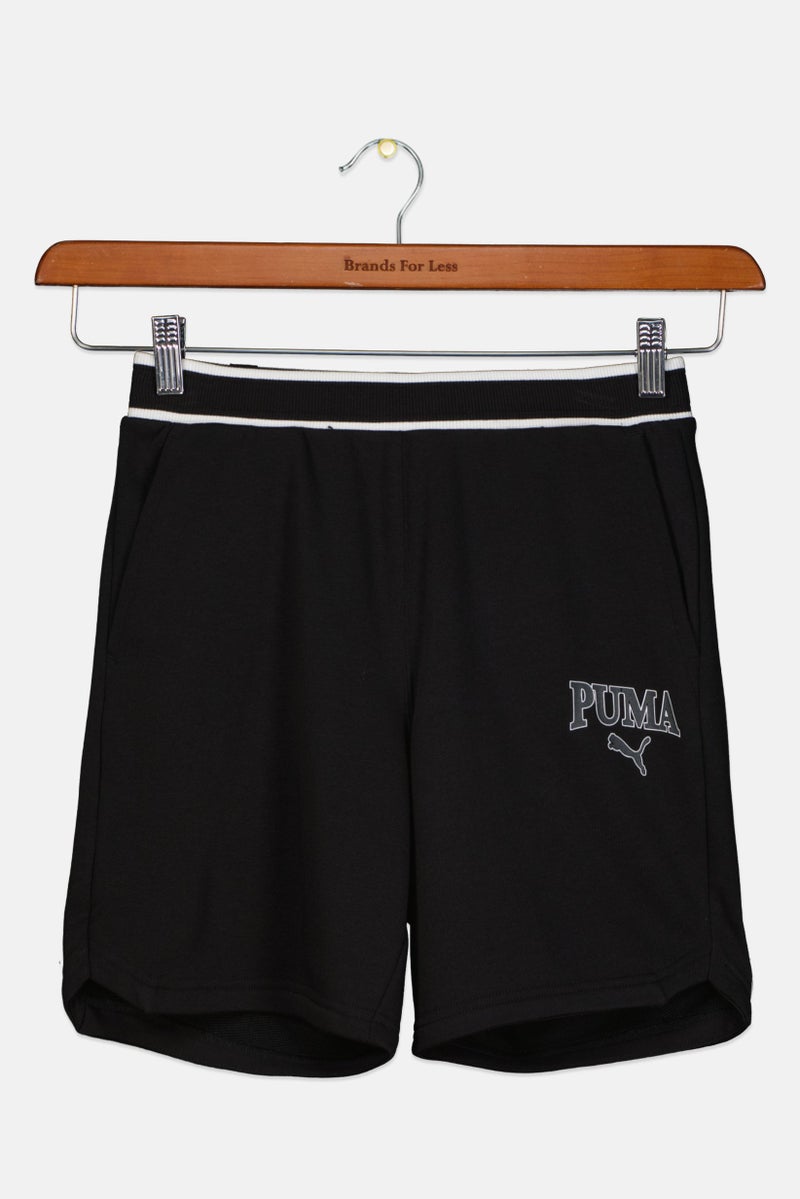 PUMA Kids Boy Sportswear Fit Brand Logo Outdoor Shorts, Black  - Image 1