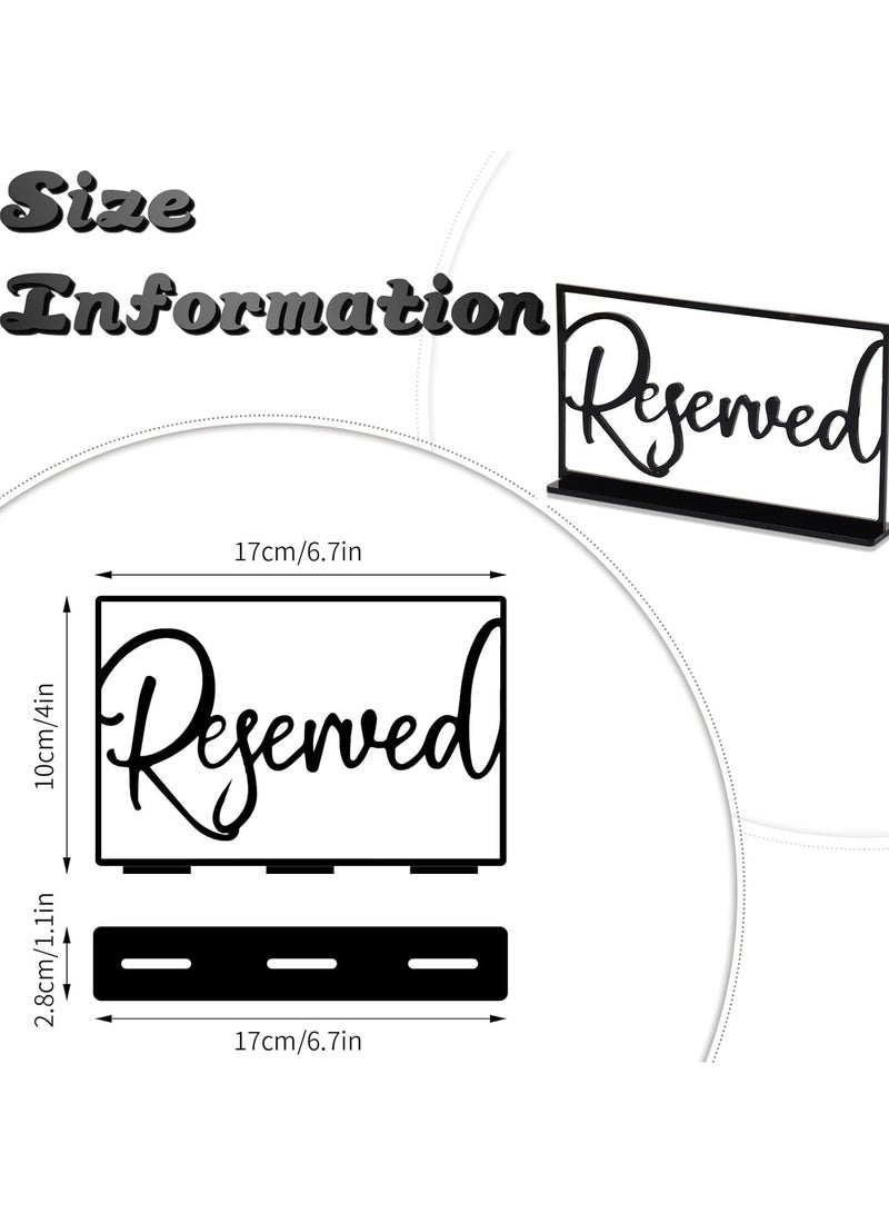 TPGP 6 Pieces Reserved Signs for Wedding, Party, Acrylic Reserved Table Signs, Reserved Seating Signs for Tables, Chairs, Restaurant, Special Events  - Image 5