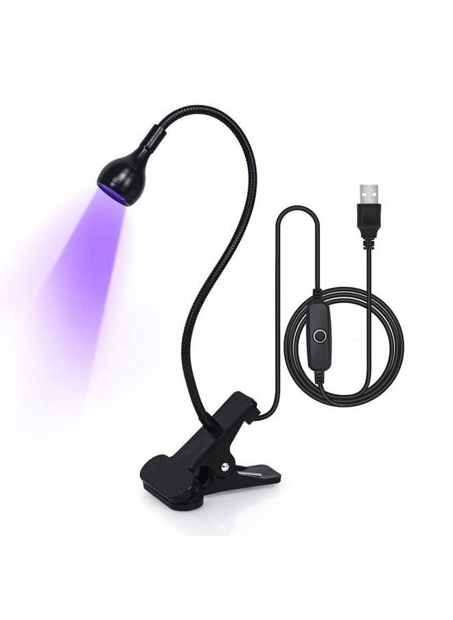 mlogiroa - mlogiroa LED Nail Dryer for Gel Nails, 3W, Mini Led Nail Polish Light with Gooseneck, Portable Clamp UV Light with USB Charge Lamp for Nail Salon - Image 1