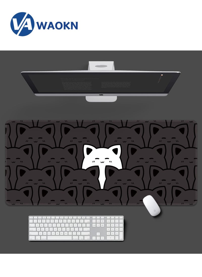 WAOKN E-Sports Mouse Pad, Large Size Natural Rubber Mouse Pad, Large Lock Edge Computer Shop Table Mat  - Image 1
