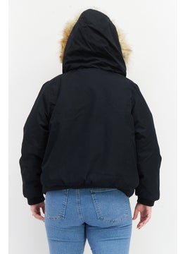 French Connection Women Plain Hooded Puffered Jackets, Black  - Image 3