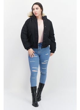 French Connection Women Plain Hooded Puffered Jackets, Black  - Image 4
