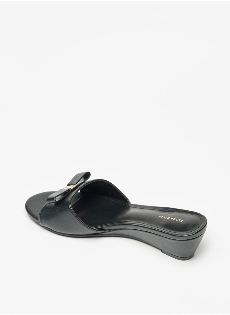 Flora Bella By Shoexpress - Womens Logo Accented Slip On Sandals With Wedge Heels By Shoexpress - Image 1