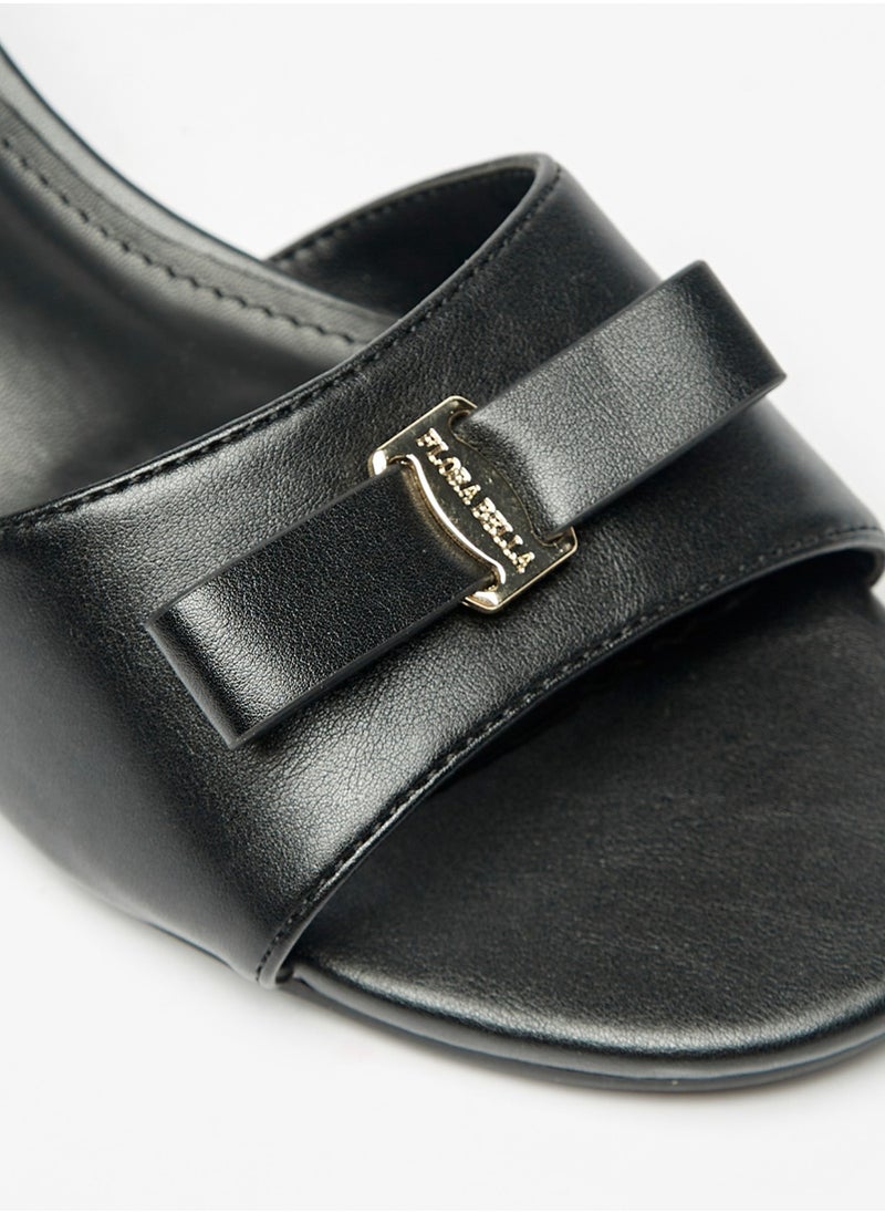 Flora Bella By Shoexpress - Womens Logo Accented Slip On Sandals With Wedge Heels By Shoexpress - Image 1