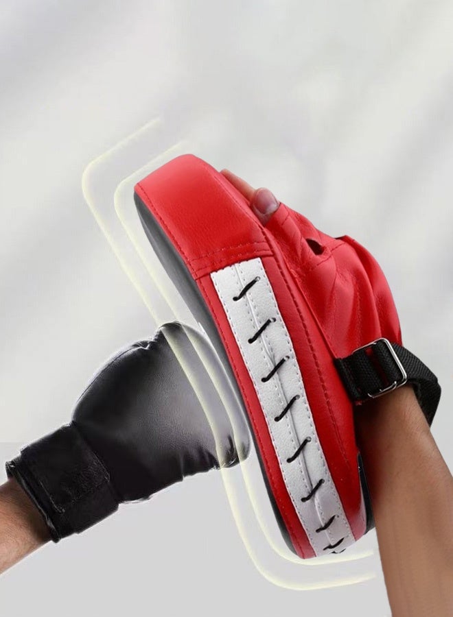 Hanayo 1 Pcs Boxing Pad MMA Curved Boxing Pad Muay Thai Hand Target Bag Martial Kickboxing Punching Bag Taekwondo Karate Sanda Training Equipment Kids Adult(Red) - Image 5