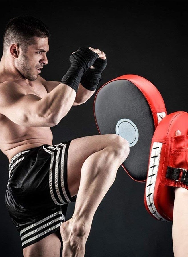 Hanayo 1 Pcs Boxing Pad MMA Curved Boxing Pad Muay Thai Hand Target Bag Martial Kickboxing Punching Bag Taekwondo Karate Sanda Training Equipment Kids Adult(Red) - Image 2