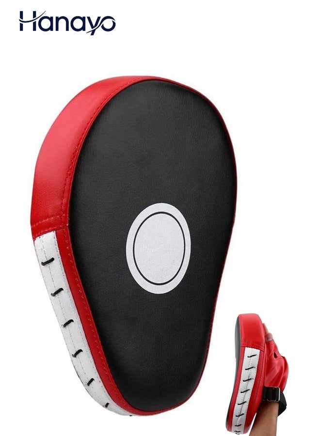 Hanayo 1 Pcs Boxing Pad MMA Curved Boxing Pad Muay Thai Hand Target Bag Martial Kickboxing Punching Bag Taekwondo Karate Sanda Training Equipment Kids Adult(Red) - Image 1