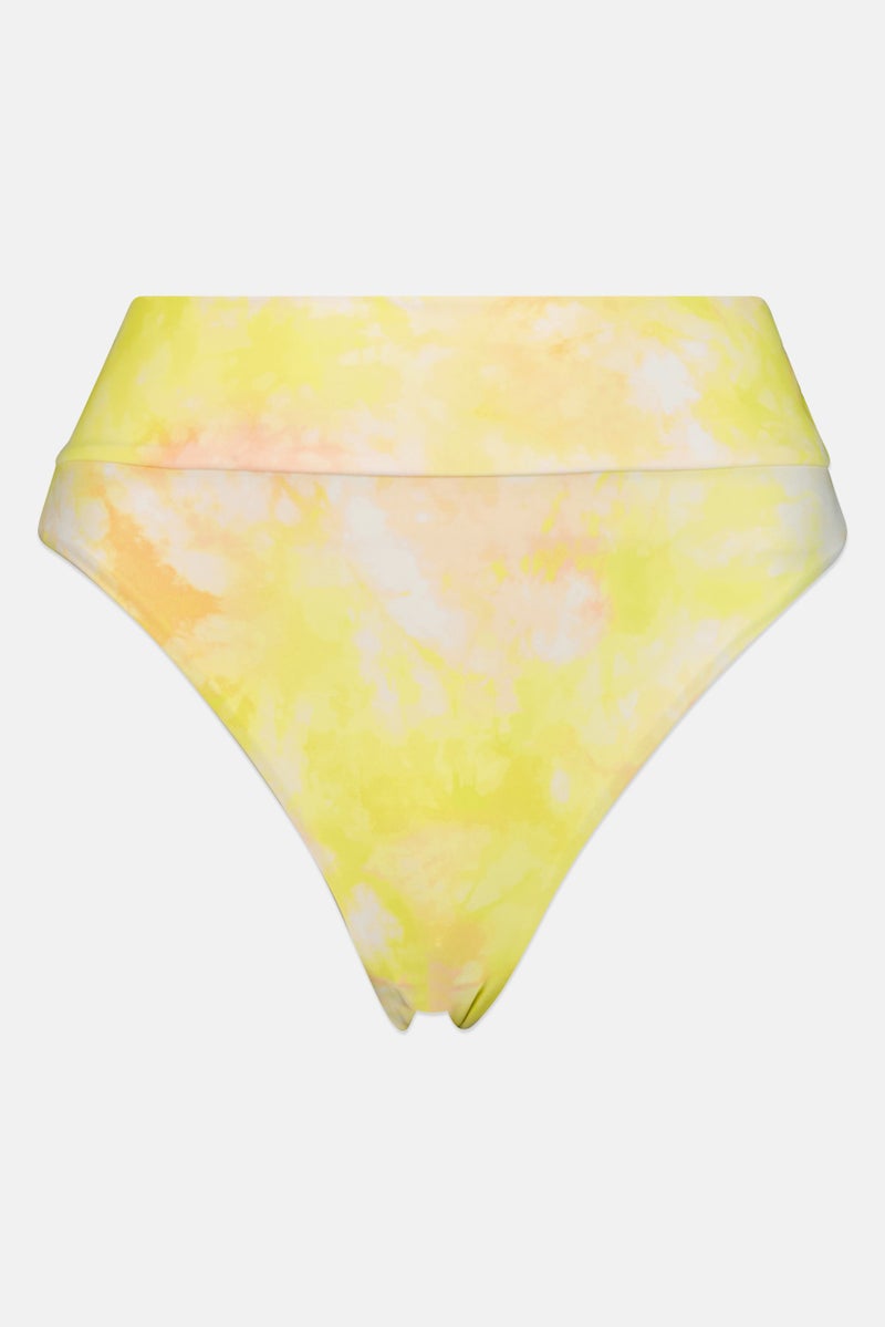 Aerie Women Tie Dye Bikini Bottom, Yellow  - Image 1