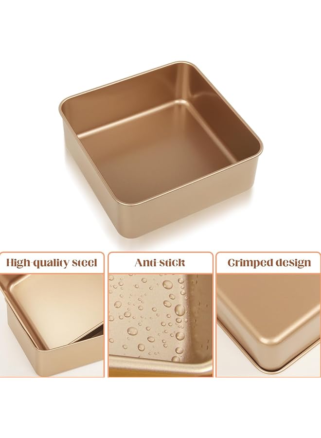 KASTWAVE Baking Sheet Pans, 2 Pack Nonstick Baking Sheet Pans, Cookie Sheet, Brownie Pan, Bread Pan For Toaster Oven, Small Baking Tray, Bakeware For Cakes, Cookies & Breads (7 Inches) - Image 3