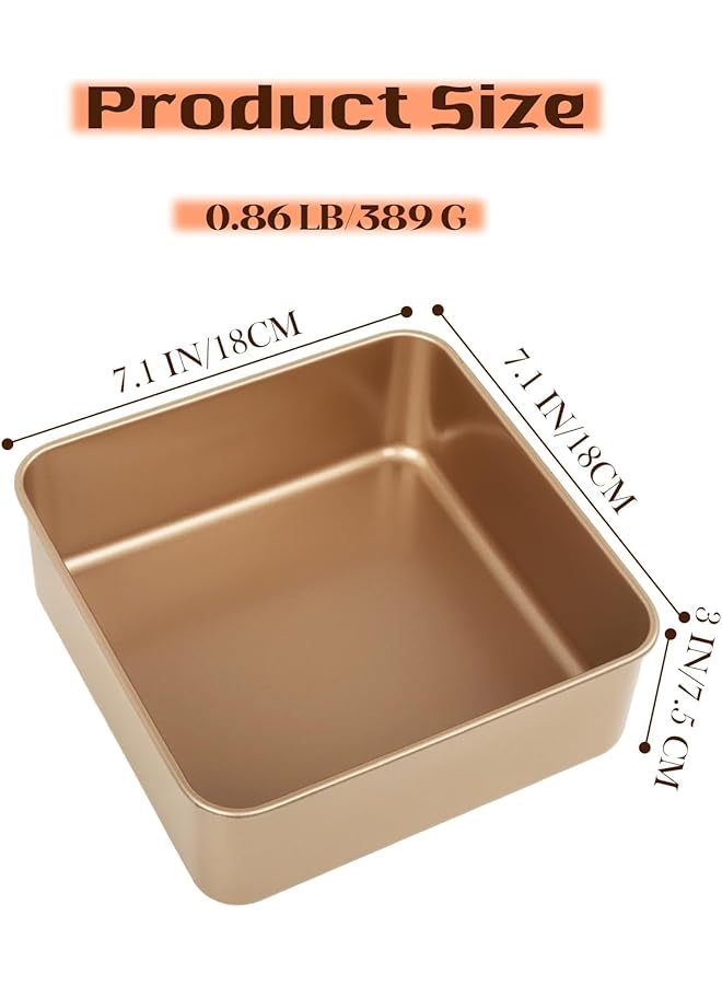 KASTWAVE Baking Sheet Pans, 2 Pack Nonstick Baking Sheet Pans, Cookie Sheet, Brownie Pan, Bread Pan For Toaster Oven, Small Baking Tray, Bakeware For Cakes, Cookies & Breads (7 Inches) - Image 2