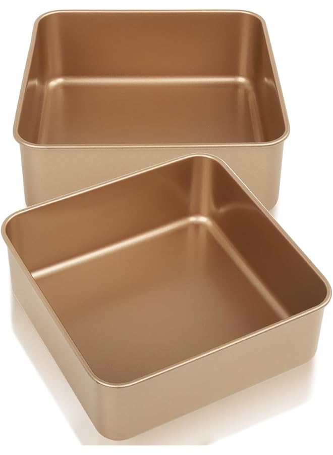 KASTWAVE Baking Sheet Pans, 2 Pack Nonstick Baking Sheet Pans, Cookie Sheet, Brownie Pan, Bread Pan For Toaster Oven, Small Baking Tray, Bakeware For Cakes, Cookies & Breads (7 Inches) - Image 1