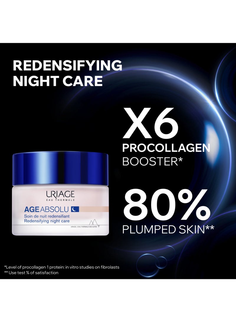 Uriage Age Absolu Redensifying | Anti-Ageing Night Mask Collagen Boosting | For Mature Dehydrated And Dull Skin 50ml - Image 4