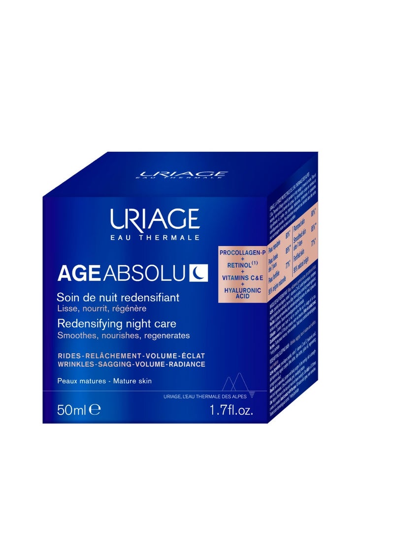 Uriage Age Absolu Redensifying | Anti-Ageing Night Mask Collagen Boosting | For Mature Dehydrated And Dull Skin 50ml - Image 2