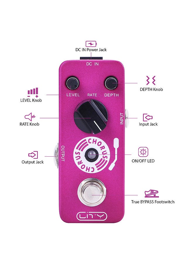 Generic Lity Chorus Guitar Pedal Mini Chorus Effects Pedal Classic Warm Jazz Chorus Tone  - Image 5