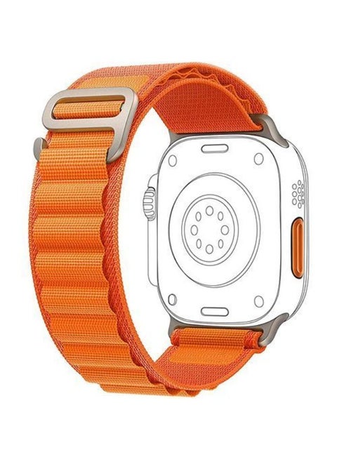 Pro Performance Alpine Loop For Apple Watch 42/44mm Nylon Woven Ring Strap Series SE- Orange