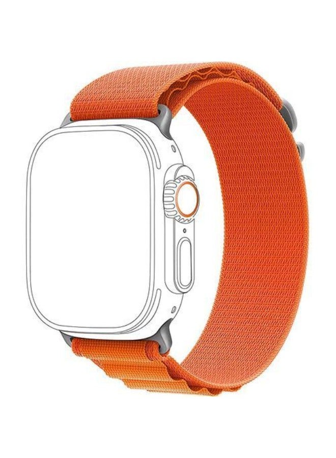 Pro Performance Alpine Loop For Apple Watch 42/44mm Nylon Woven Ring Strap Series SE- Orange