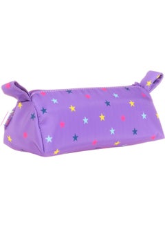 KAUKKO Purple Polka Dot Girl Pencil Bag 