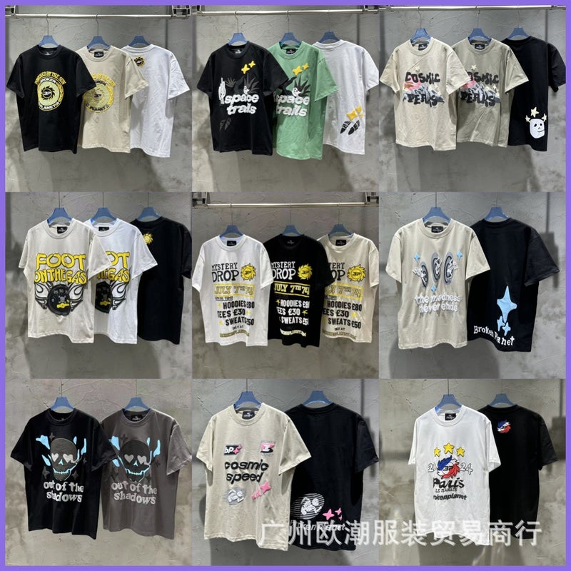 25Fw High Quality Loose Casual Short-Sleeved T-Shirts Versatile Collection Men And Women Summer - Image 2