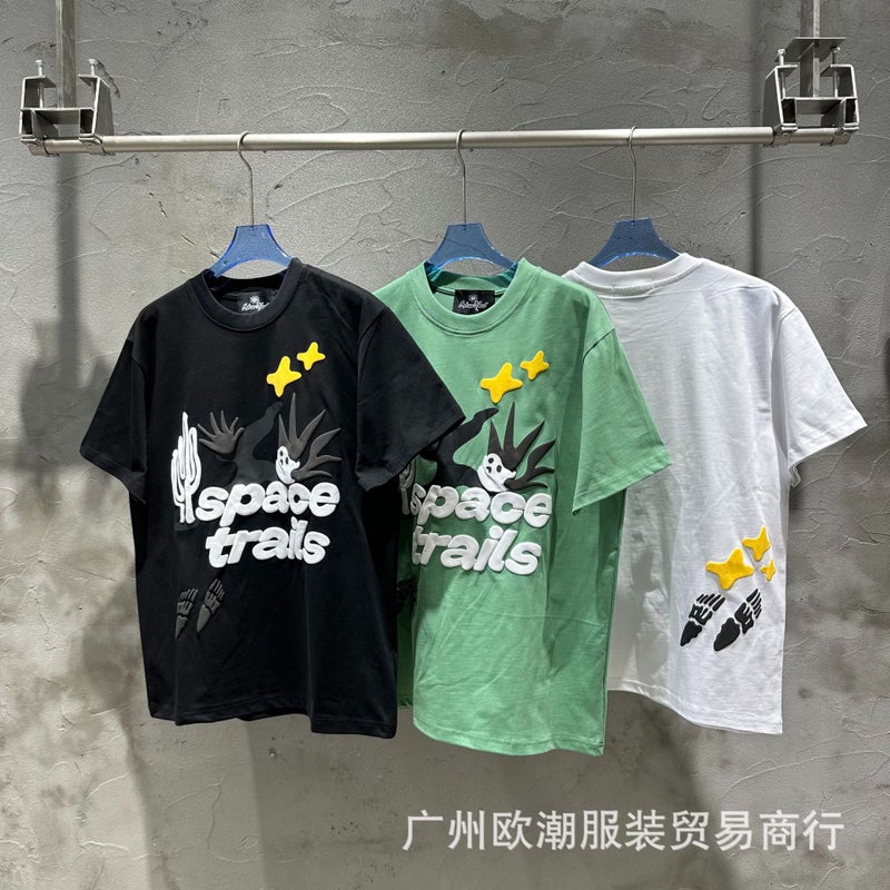 25Fw High Quality Loose Casual Short-Sleeved T-Shirts Versatile Collection Men And Women Summer - Image 5