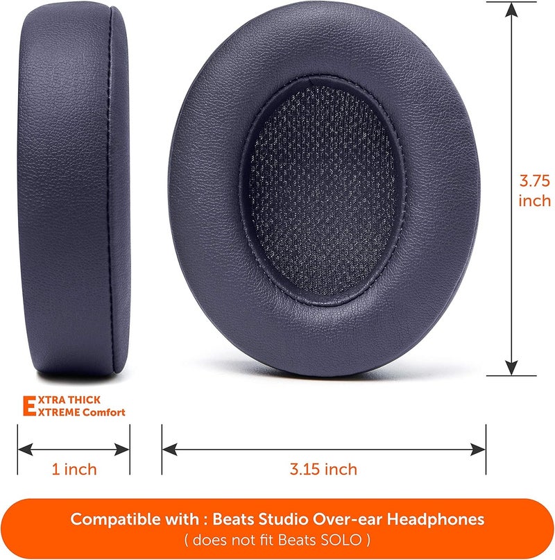 WC Wicked Cushions Replacement Ear Pads for Beats Studio 2 & 3 (B0501, B0500) Wired & Wireless | Does NOT Fit Beats Solo | Softer PU Leather, Enhanced Foam & Stronger Adhesive | Titanium - Image 5