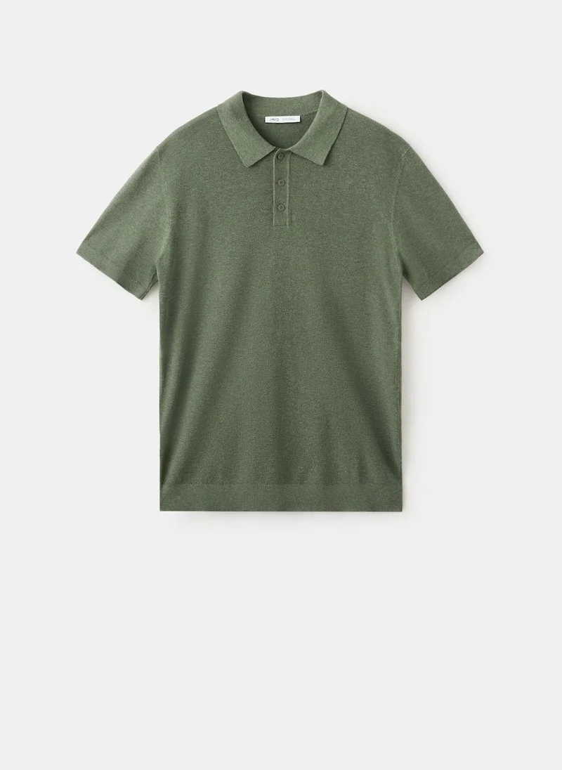 Mango Man 48-MUSGO Fine-Knit Cotton Polo Shirt for Men | Best Price UAE