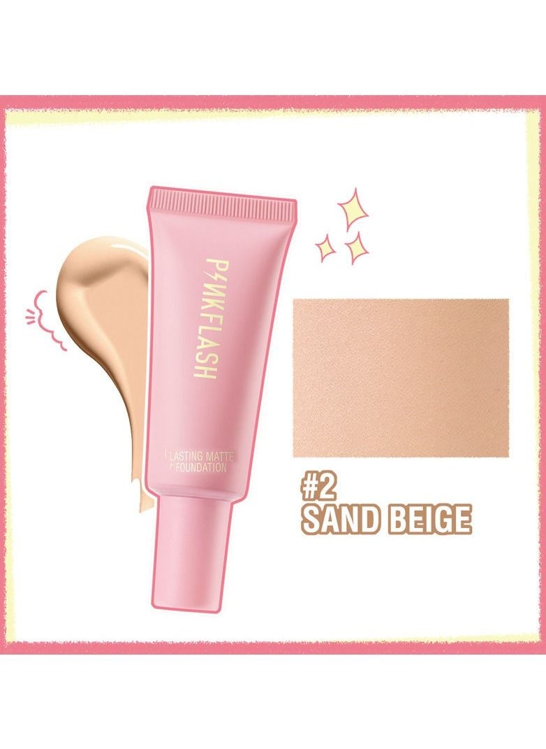 PINKFLASH - Pinkflash Full Cover Face Base Waterproof Long-lasting Liquid Foundation - Image 1