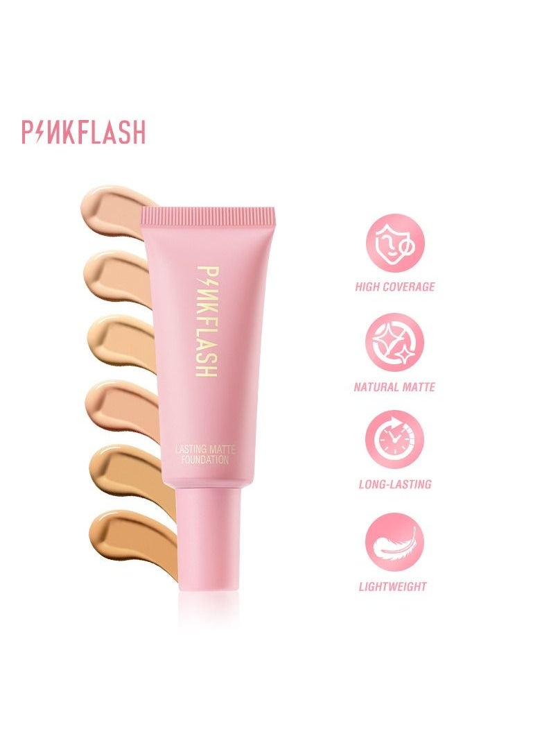PINKFLASH - Pinkflash Full Cover Face Base Waterproof Long-lasting Liquid Foundation - Image 1