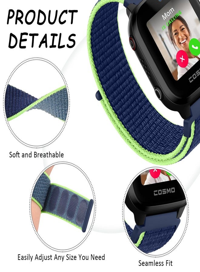 Mugust Nylon Bands for Garmin Bounce Watch Bands, Soft Adjustable Breathable Nylon Replacement Strap for Garmin Bounce Smartwatch, 2 PACK (Black+Lime) - Image 2