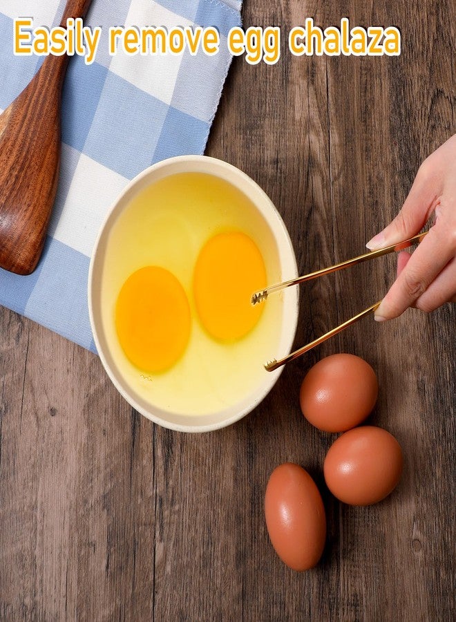 Yuanchu 2 Pack Egg Chalaza Remover Tongs, Toothed Design Eggshell Fragment Remover Tool Stainless Steel Multipurpose Kitchen Utensil for Baking Cooking Pastry Chefs - Image 3