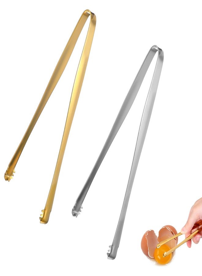 Yuanchu 2 Pack Egg Chalaza Remover Tongs, Toothed Design Eggshell Fragment Remover Tool Stainless Steel Multipurpose Kitchen Utensil for Baking Cooking Pastry Chefs - Image 1
