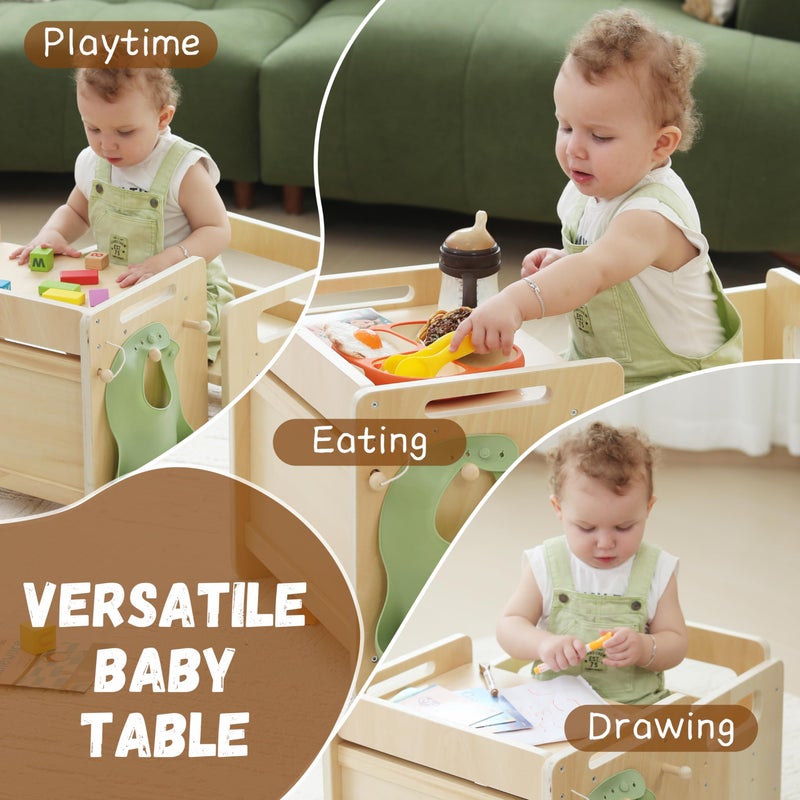 bpmfkid Montessori Weaning Table and Chair Set - Adjustable Design for Toddlers, Ideal for Mealtime, Learning, and Play - Image 3