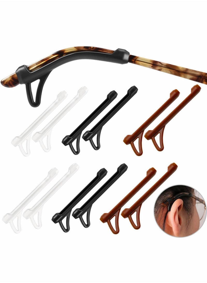 KASTWAVE 15 Pairs Eyeglasses Ear Grips Sleeve, Anti-slip Silicone Eyeglasses Temple Tips Sleeve Retainer-Sleeve with Hook Design  - Image 1