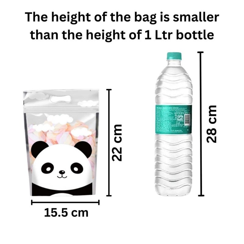 Satyam Kraft صناديق زيب لوك شفافة مطبوعة بالزهور من ساتيام كرافت 25 قطعة للهدايا العائدة في أعياد الميلاد، وعلاجات الأطفال، وهدايا الحفلات، والمكسرات، والهدايا في المناسبات، وتغليف الحفلات ذات الموضوع (متعددة الألوان) - Image 2