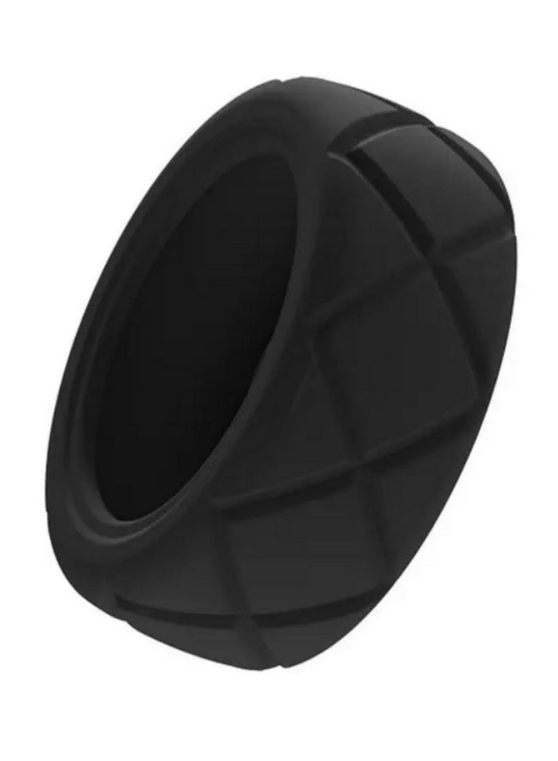 بيوينتي قطعتان لحالة غطاء خاتم أورا جين 3 - غطاء سيليكون مرن للحماية من الخدوش ومقاوم للعرق - إكسسوارات واقية للحجم أس باللون الأسود - Image 2
