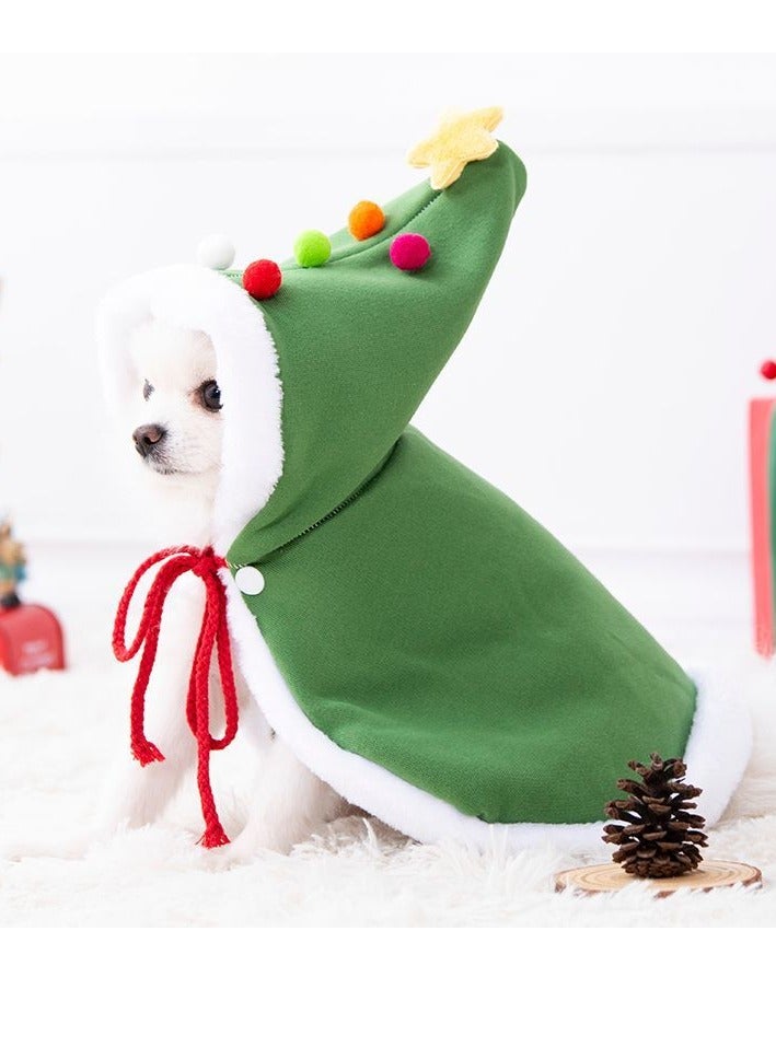 A.M Christmas Dog Costumes - Pet Hat & Clothes Set for Xmas, Pom-pom Hat, Ideal Outfit for Autumn & Winter, Dogs & Cats Festive Party Costumes - Image 1