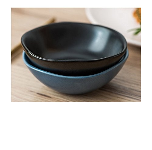 SOCOSY Classic Matte Ceramic Sauce Dishes Sushi Dipping Bowls Appetizer Plates with Irregular Ddge for Kitchen3.2'' (Set of 4) - Image 3