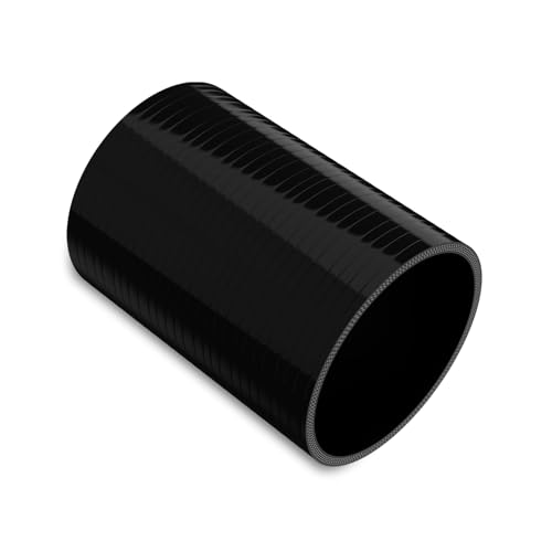 Endure 4 ID Straight Silicone Coupler Hose 102mm High Temp 4Ply Reinforced Length152mm Thickness5mm Intake Piping Couplers for High Performance Vehicles Automotive Silicone Hose Black - Image 1