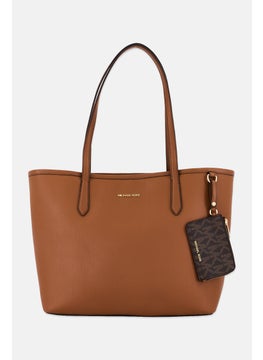 Michael Kors Women Brand Logo Tote Bag 30 H x 41 L x 13 W cm With Card Holder, Brown  - Image 1
