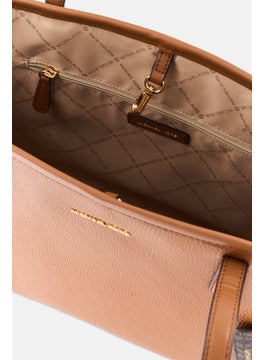 Michael Kors Women Brand Logo Tote Bag 30 H x 41 L x 13 W cm With Card Holder, Brown  - Image 4